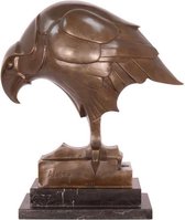 Bronzen beeld - Kop Adelaar - Art Deco sculptuur - 39,6 cm hoog