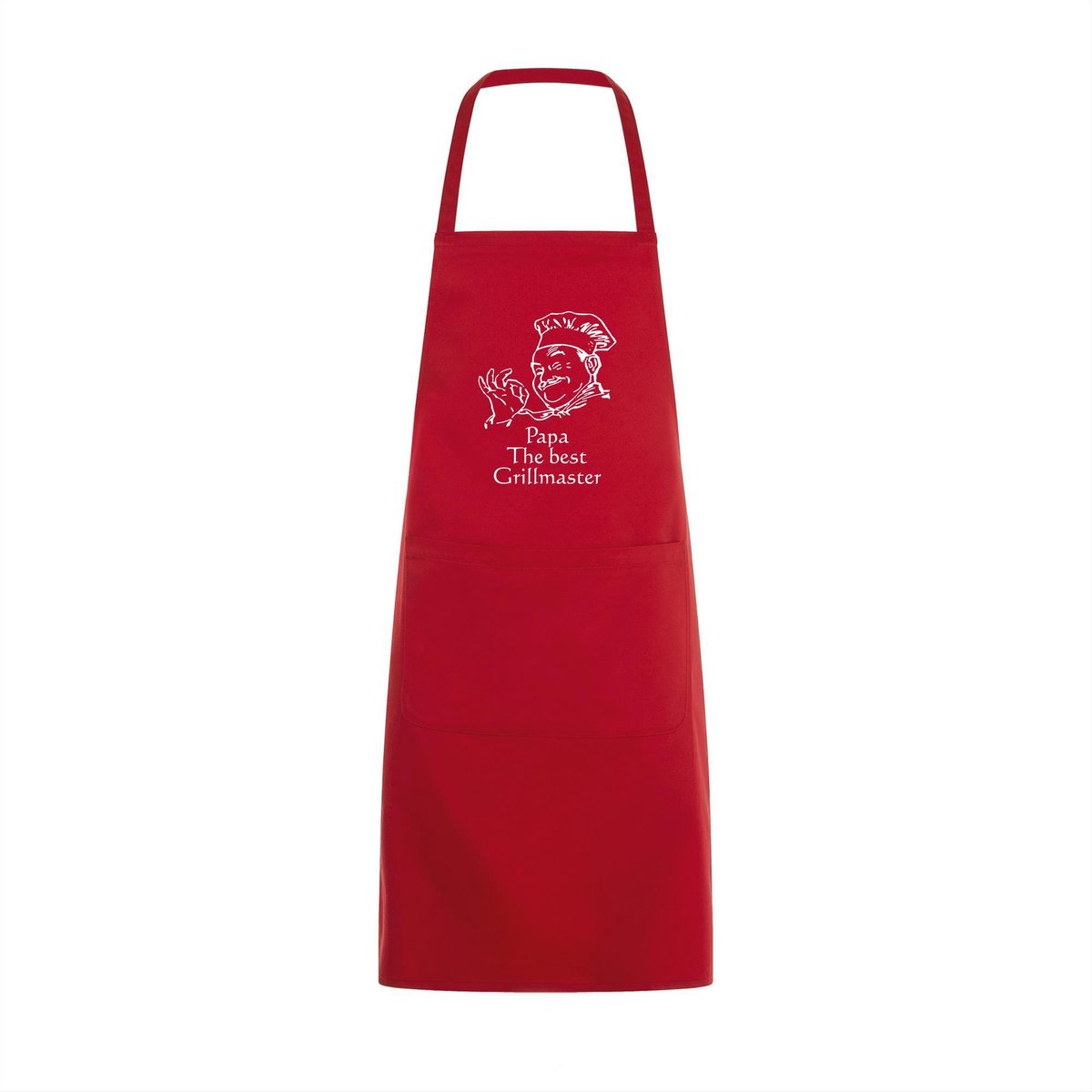 Passie voor Stickers Schort papa best grillmaster Rood