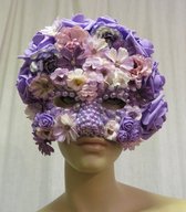 Handgemaakt bloem masker lila