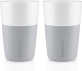 Eva Solo - Beker voor Caffe Latte Set van 2 Stuks - Grijs - Porselein - Siliconen