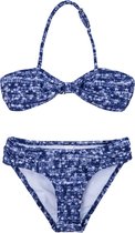 Bikini triangel met bandjes bij de nek  - Blauwe jean 170-176