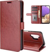 Samsung Galaxy A32 (4G) hoesje - MobyDefend Wallet Book Case (Sluiting Achterkant) - Bruin - GSM Hoesje - Telefoonhoesje Geschikt Voor: Samsung Galaxy A32 (4G)