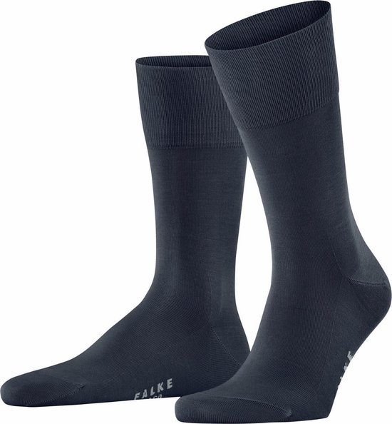 FALKE Tiago hoge kwaliteit zonder motief halfhoog comfortabel  robuust ademend cadeau dekkend Fil D'Ecosse Katoen Blauw Heren sokken - Maat 45-46