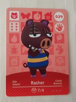 Amiibo animal crossing new horizons origineel Eu Rasher 029 kaart
