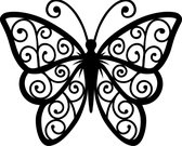 ByKemme® Muur Decoratie - Wand Decoratie - Huiskamer – Housewarming - Geometrisch - Wall Art - Dieren – Butterfly - Vlinder - 80 cm x 65 cm
