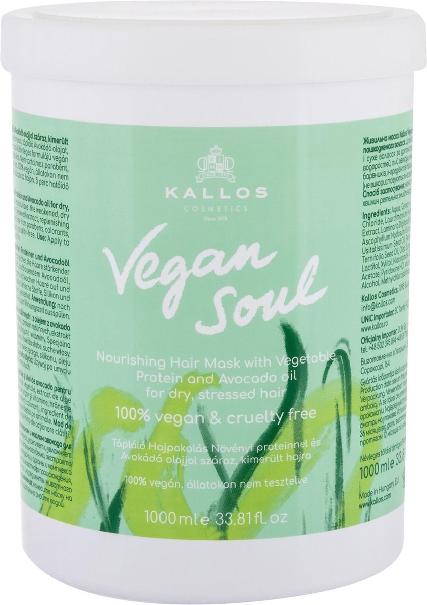 Kallos - Vegan Soul Nourishing Hair Mask - Nourishing Mask For Dry Hair