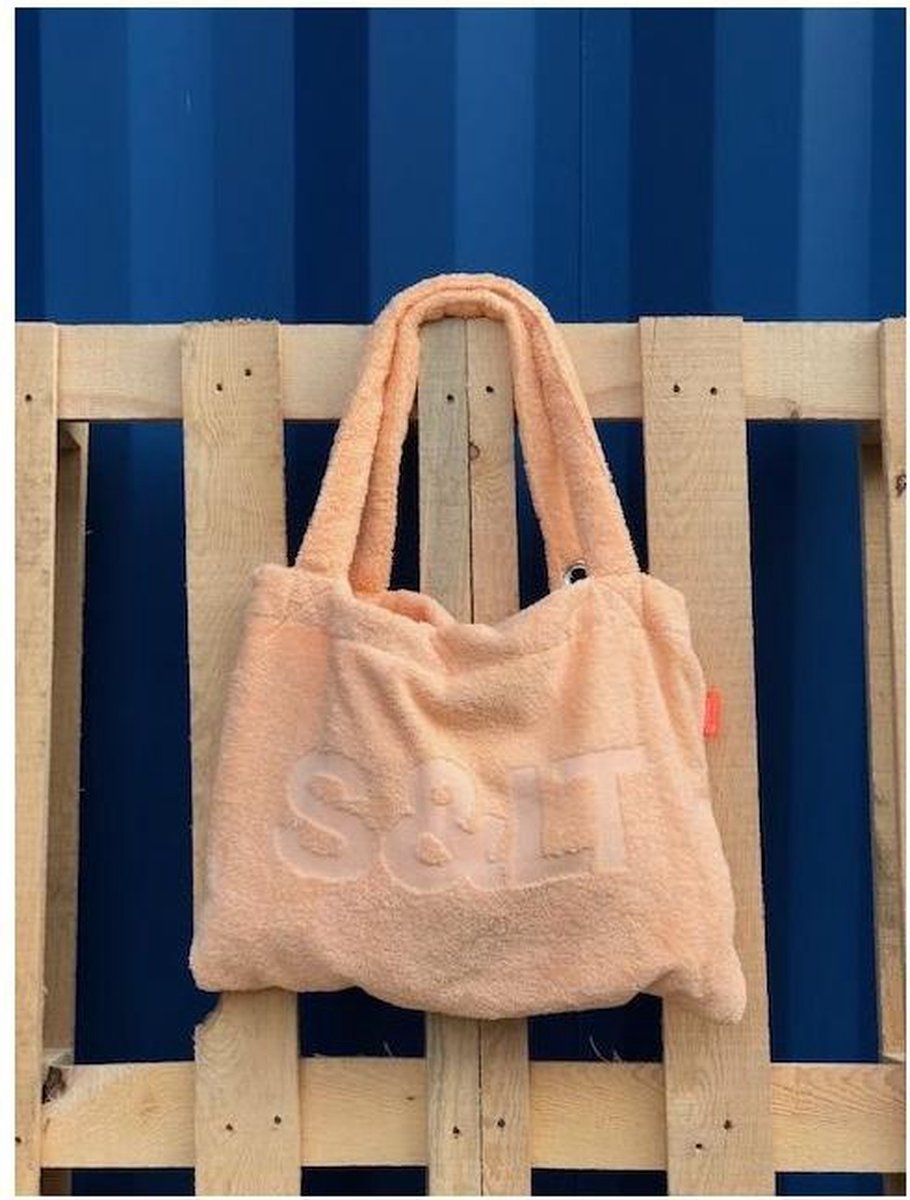 Badstof tas peach