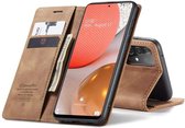 CASEME Samsung Galaxy A72 5G Retro Wallet Case - Bruin