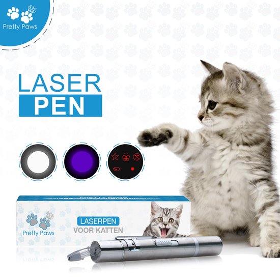 Pretty Paws - USB Oplaadbare Laserpen voor Katten - Kattenspeeltje - 7  Verschillende... | bol.com