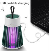 Electrische muggenlamp - UV Lamp - draagbaar - geen fel licht - nog effectiever vanwege ingebouwde ventilator - vrijwel geruisloos - Oplaadbaar via USB - Groen