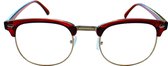 Oculaire | Leesbril +2,50 | Amber| Inclusief brillenkoker en microvezel doek|