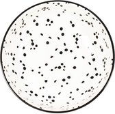 Housevitamin - Porseleinen  Gebak / Ontbijtbord - Ã˜12,.5 CM - wit met stippen