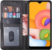 Samsung A41 Hoesje - Samsung Galaxy A41 hoesje bookcase zwart wallet case portemonnee hoes cover hoesjes