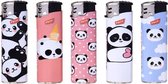 Prof Elektronische Piezo Aansteker "Cute Panda's" Designs (5 Stuks)