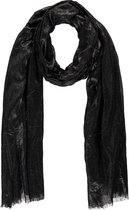 Sarlini lange Dames sjaal Zwart met subtiele glitterlook