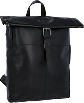 GUSTI koeriersrugzak Henning unisex zwart geitenleer 15 inch