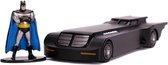 Batman Batmobile (Animated Series) + Speelfiguur (Zwart) (11 cm) 1/32 JADA - Modelauto - Schaalmodel - Model auto - Miniatuurautos - Miniatuur auto
