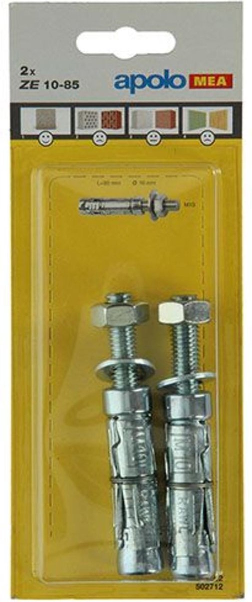 Plug Mea 2 Expansieankers Ze 16Mm + Draadst 10X85Mm 502712