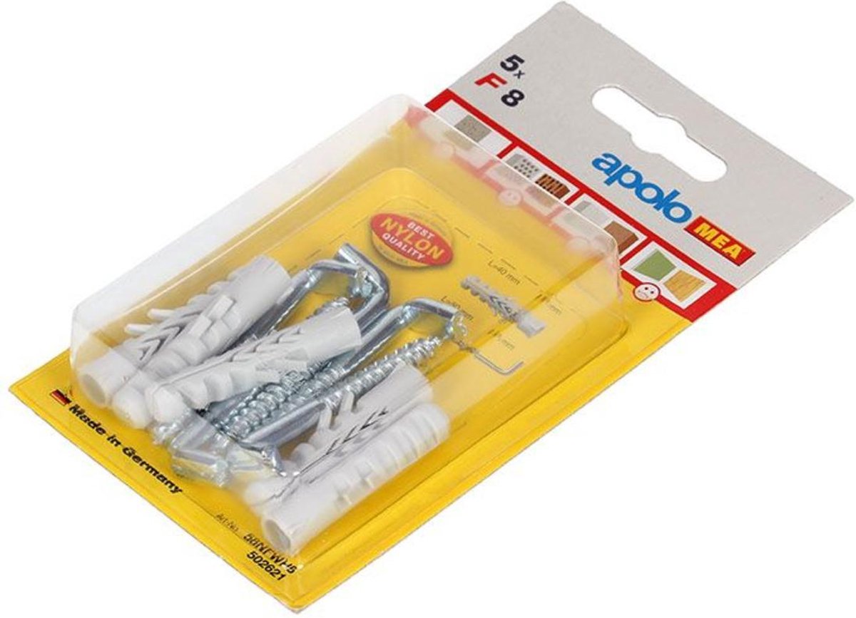 Plug Mea 5 Nylon Pluggen F 8Mm + Schroefduimen 502621