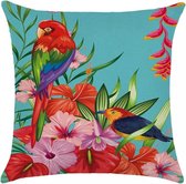 Kussenhoes Amazone - Vogels - Kussenhoes - 45x45 cm - Sierkussen - Polyester