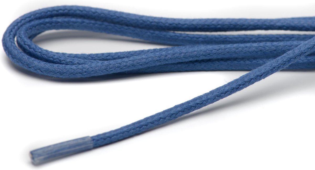 ARIESZZZ Schoenveters - Veters Rond - Blauw - Wax - Rond - 75 cm - 2 mm - 4-6 gaatjes
