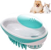 Honden wasborstel - massage borstel met reservoir voor shampoo