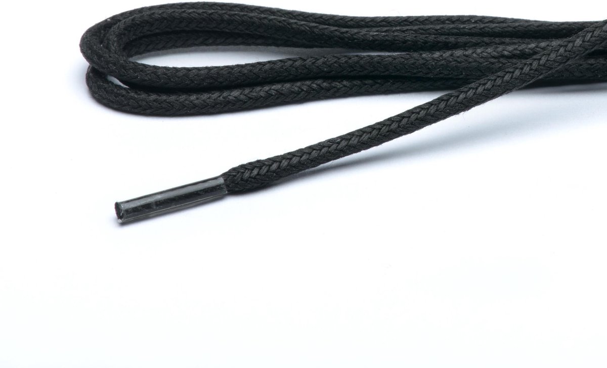 ARIESZZZ Schoenveters - Veters Rond - Zwart - Wax - Rond - 75 cm - 2 mm - 4-6 gaatjes