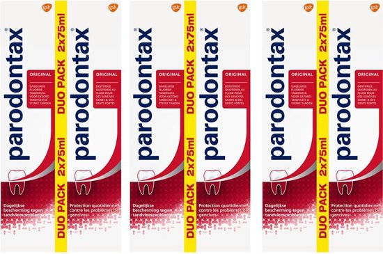 Paradontax Original Duo Pack 2 x 75 ml Voordeelbox - 3 Stuks | bol.com