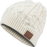 GadgetMonster GDM-1013 - Music hat white - Beanie Muts met Bluetooth - Muziek Beanie - Gebreide Beanie - Wit