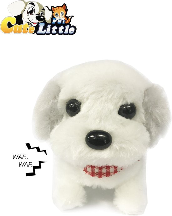 circulatie terrorist Vervoer Schattig speelgoed hondje blaft en loopt - Cute Little Puppy - 18cm  (inclusief batterijen) | bol.com