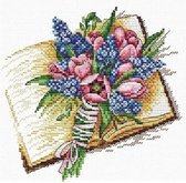 borduurpakket boek met bloemen