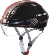 Cratoni evolution fietshelm - Ebike - S/M (53-*57 cm) zwart/rood - incl vizier