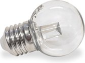 Led lamp Warm Wit E27 fitting | 2 watt | Heldere kap | Met lens - Dimbaar | E-27 fitting