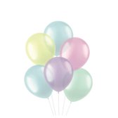 Ballonnen - Transparant - Pastelkleuren - 33cm - 100st.