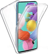 Samsung A71 Hoesje 360 en Screenprotector in 1 - Samsung Galaxy A71 5G Case 360 graden Transparant