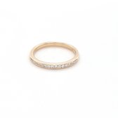 Sparkle Alliance geel gouden ring - Dames - 14 karaat - 0.10 ct. diamant - Maat 54