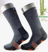 Bamboe Techno Werksokken - Multipack - 2 paar - Grey-Orange 43/46