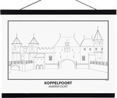 SKAVIK Koppelpoort - Amersfoort Poster | 30x40 cm | Houten posterhanger (zwart)