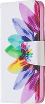 Apple iPhone 12 Pro Hoesje - Mobigear - Design Serie - Kunstlederen Bookcase - Sunflower - Hoesje Geschikt Voor Apple iPhone 12 Pro