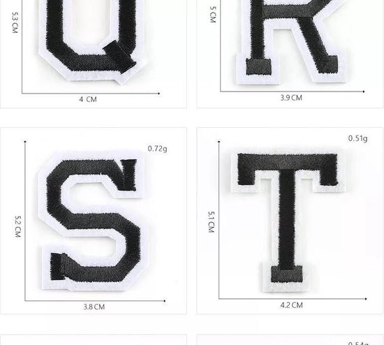 Strijk Embleem 'Alfabet Patch' - 26 stuks - BLAUW - Letters Stof Applicatie  -... | bol