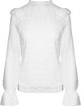 Lace Tule Ruffel Top Wit