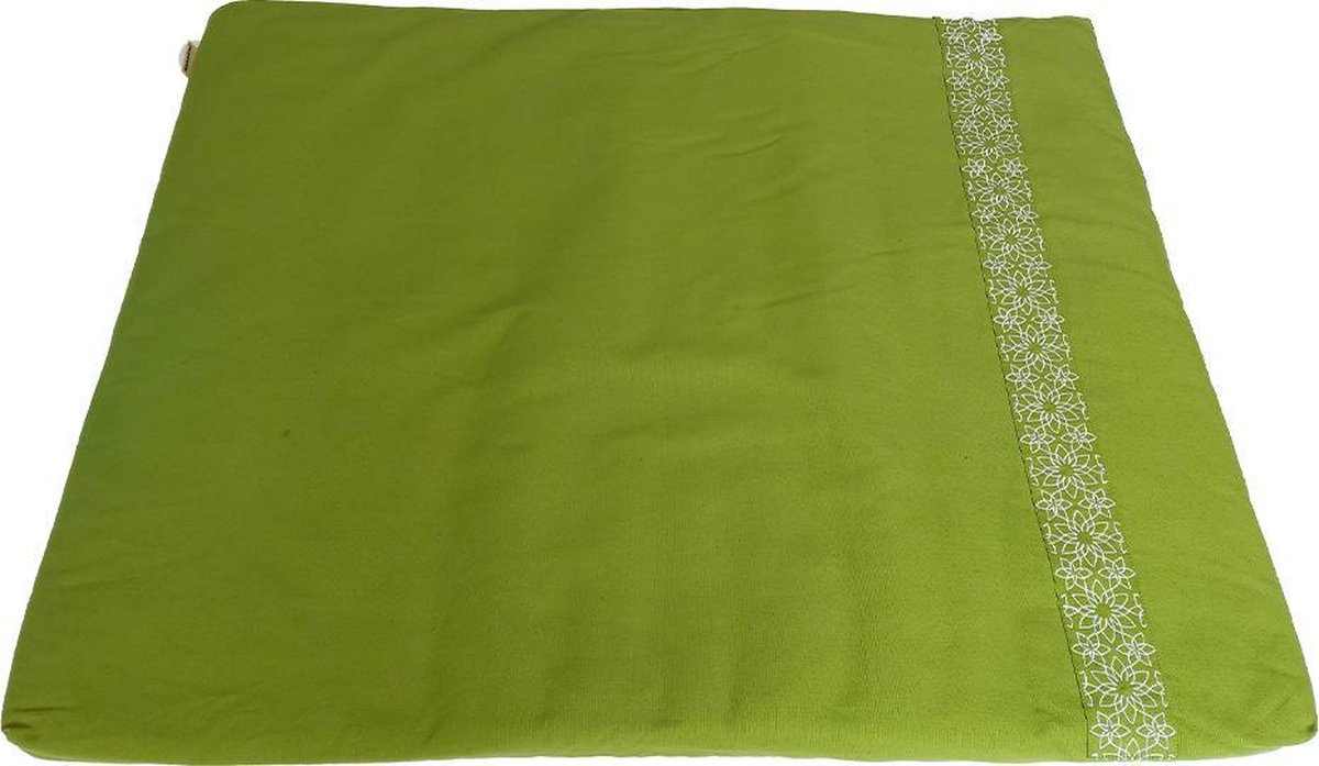 Samarali Zabuton Meditatiemat 90 x 70 x 5 cm – 100% GOTS-gecertificeerd Biologisch Katoen • Vulling van Gerecyclede Wol • Comfortabele Onderlegger voor Yoga & Meditatie