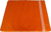 100% Ecologisch - Samarali Oranje Zabuton - Luxe en Ethisch Geproduceerd, GOTS Katoen, 90x70x5 cm