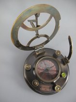 Kompas - Klassiek kompas 11 cm - Gepolijst messing - 11 cm hoog
