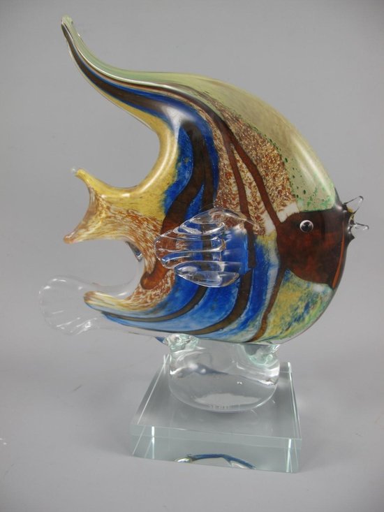 Glazen beeldje - Vis Murano Style - Sculptuur kleurrijk - 21 cm hoog |  bol.com