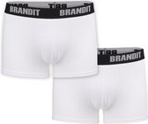 Heren Boxershort Logo Brandit 2-Pack Comfy cotton wit/wit