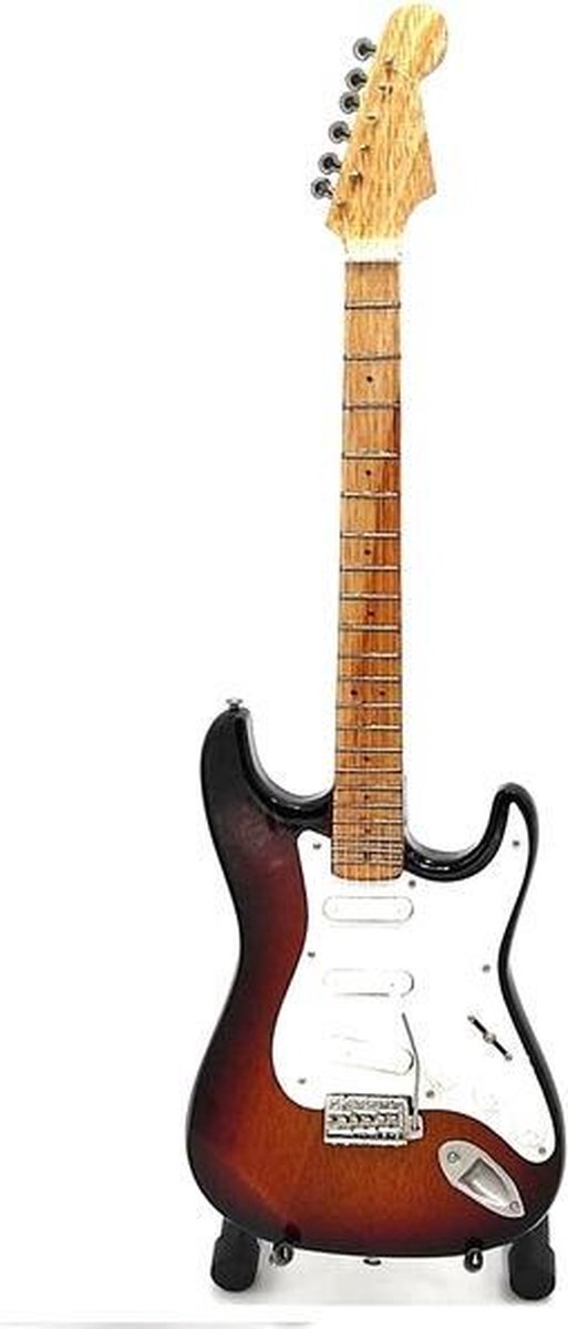 Axman Jimi Hendrix 1968 Miniatuur Gitaar Replica - Wit Met Display