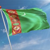 Vlag Turkmenistan - 70 x 100 cm - Polyester