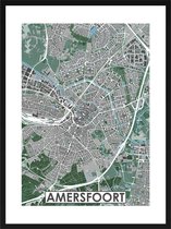 Amersfoort - stadskaart | Inclusief strakke moderne lijst| stadsplattegrond | poster van de stad| 40x30cm