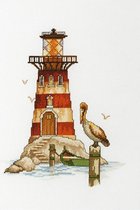 Lighthouse Pelican ( Vuurtoren met Pelikaan) Aida Borduurpakket RTO M394